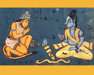 Image of Hanuman meeting Ram