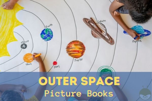 children drawing solar system - featured image for outer space picture books